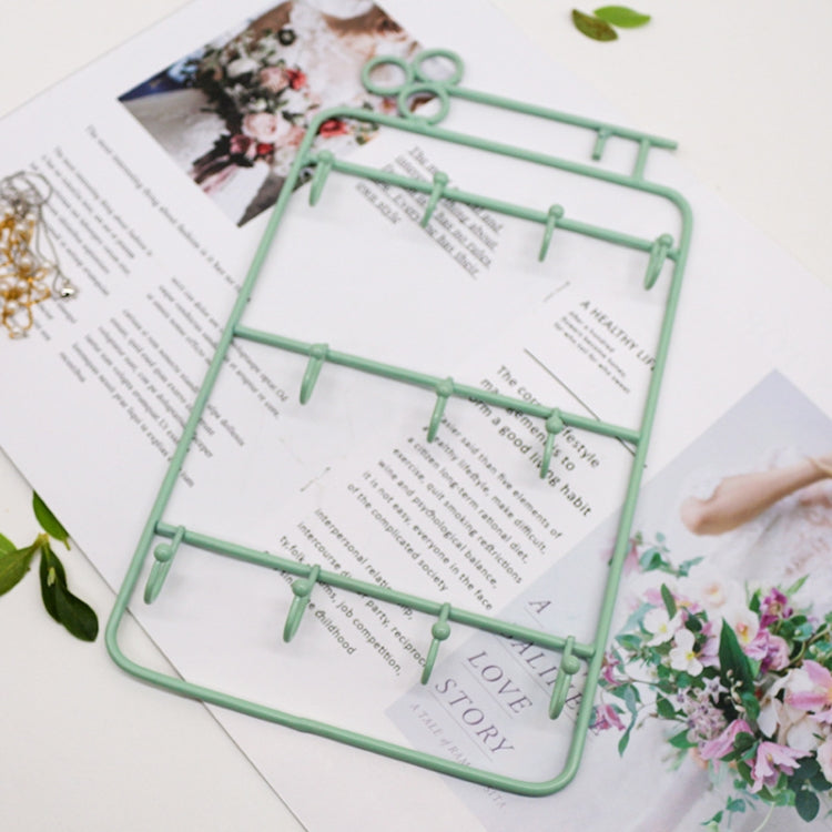 2 PCS Simple And Modern Wrought Iron Geometric Jewelry Stand Earrings Necklaces Display Stand, Colour: A Gold