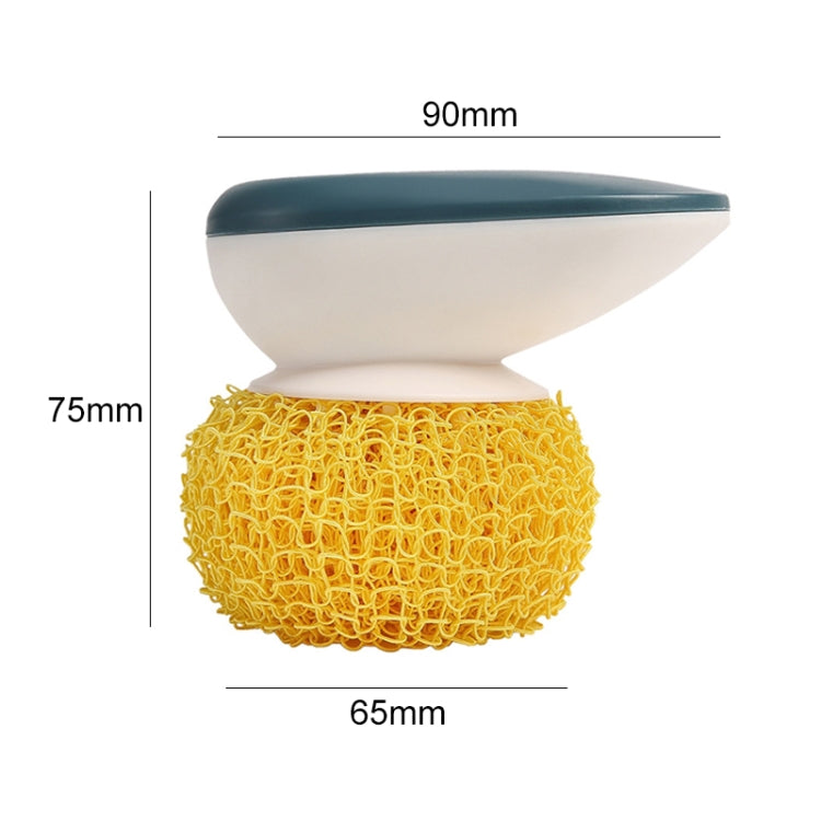 4 PCS Kitchen Does Not Drop Wire Nano Cleaning Ball Household Cleaning Brush Can Replace Steel Ball, Colour: Blue Yellow