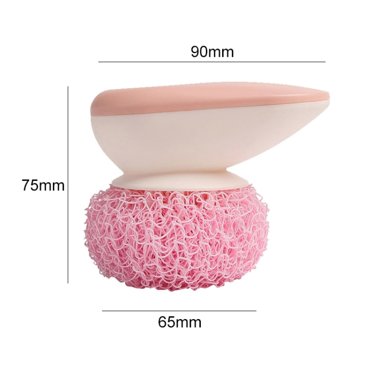 4 PCS Kitchen Does Not Drop Wire Nano Cleaning Ball Household Cleaning Brush Can Replace Steel Ball, Colour: Pink