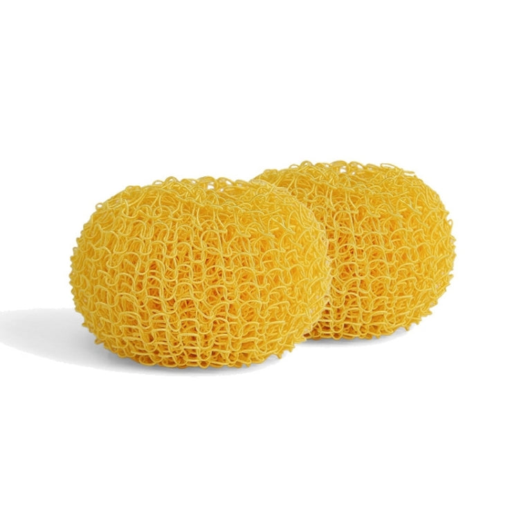 4 Sets Kitchen Does Not Drop Wire Nano Cleaning Ball Household Cleaning Brush Can Replace Steel Ball, Colour: Yellow Replacement x2