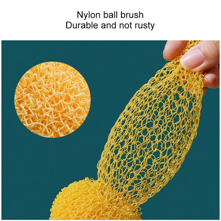 4 Sets Kitchen Does Not Drop Wire Nano Cleaning Ball Household Cleaning Brush Can Replace Steel Ball, Colour: Yellow Replacement x2