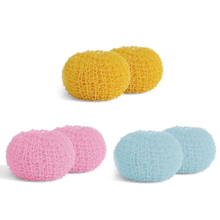 4 Sets Kitchen Does Not Drop Wire Nano Cleaning Ball Household Cleaning Brush Can Replace Steel Ball, Colour: Green Replacement x2