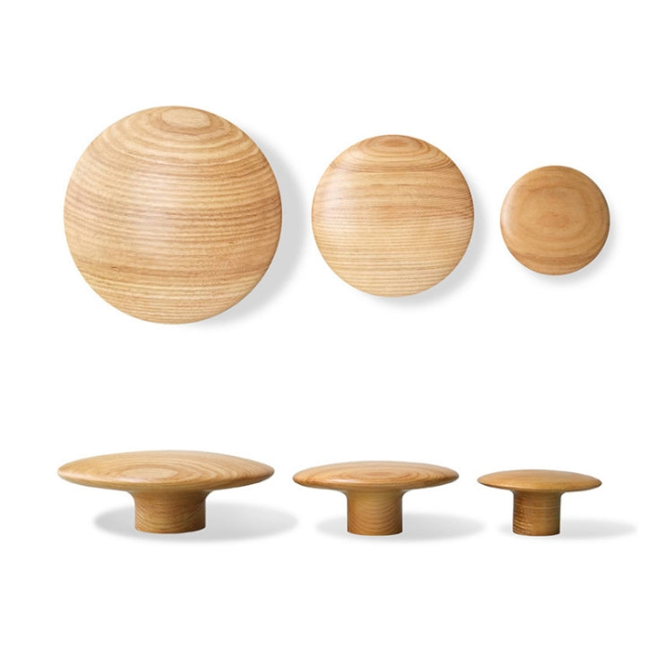 Solid Wood Mushroom Coat Hook Bedroom Porch Door Coat Hook , Size: M
