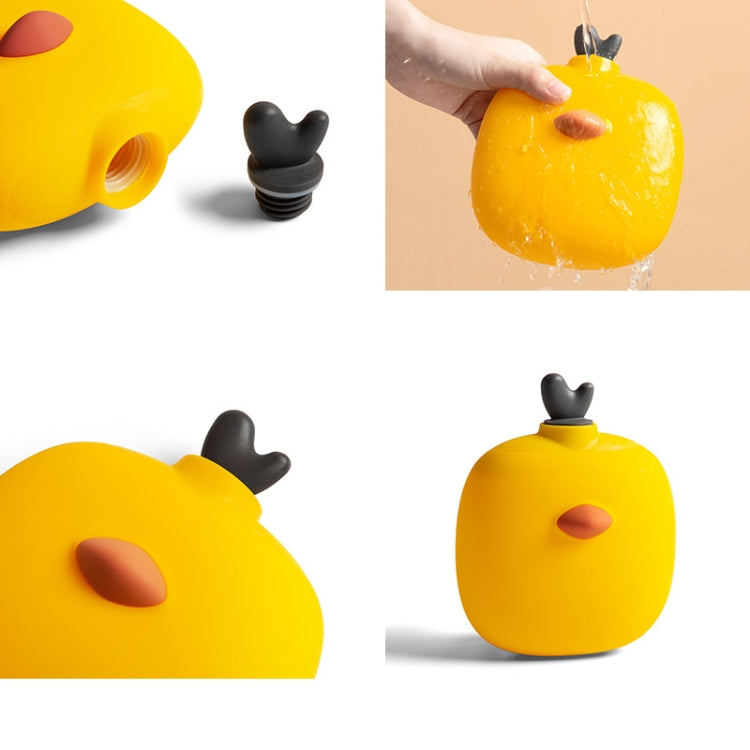 Silicone Hand Warmer Explosion-Proof & Leak-Proof Warm Water Bag(White Tangerine)