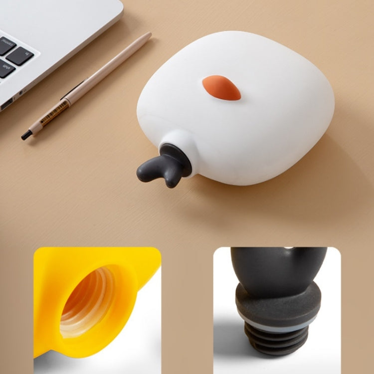Silicone Hand Warmer Explosion-Proof & Leak-Proof Warm Water Bag(White Tangerine)