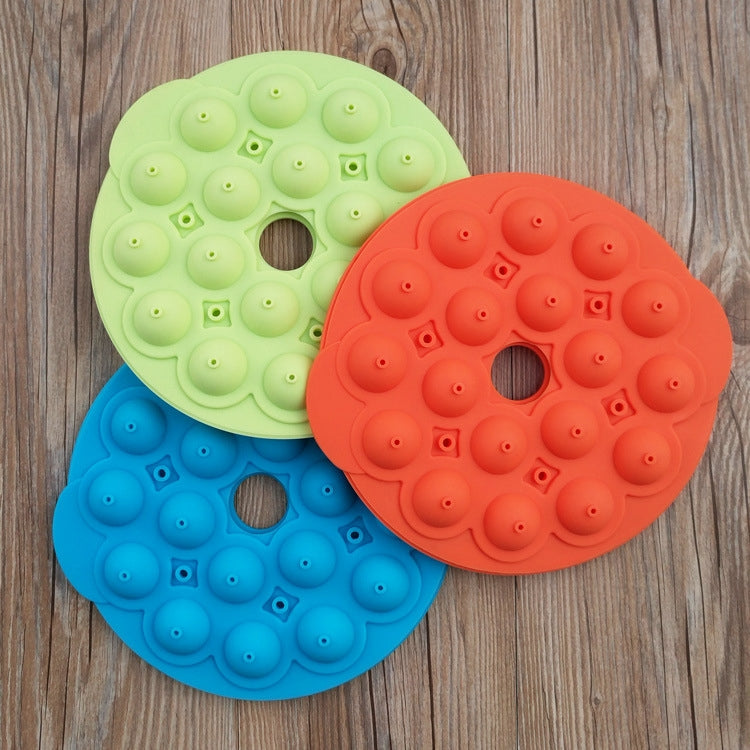 2 PCS Small 18 Grid Silicone Starry Sky Lollipop DIY Cake Mold Baking Tools Kitchen Supplies Color Random Delivery
