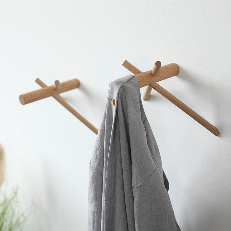 Solid Wood Hanger Wall Decoration Coat Hook Beech Hook