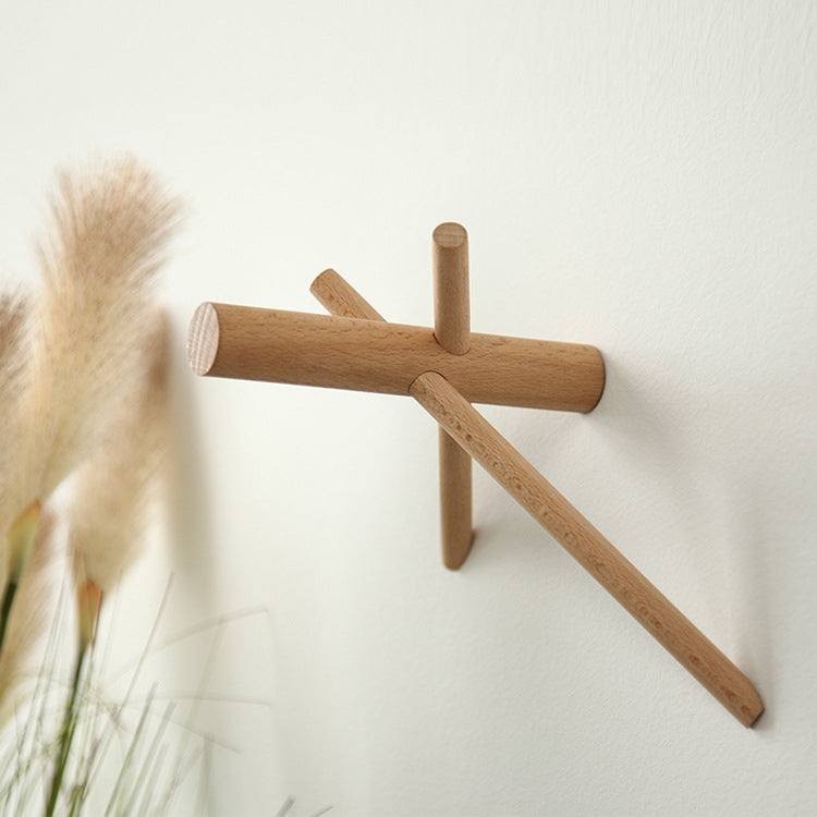 Solid Wood Hanger Wall Decoration Coat Hook Beech Hook