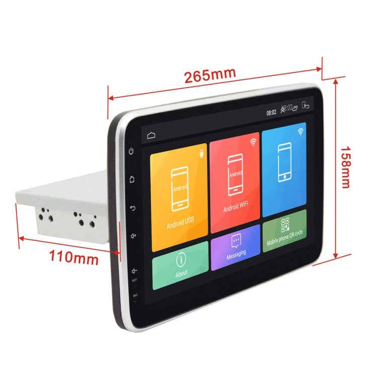 10 inch Android Navigation Single Universal Machine Navigation Height Adjustable Car Navigation Integrated WiFi 1G+16G
