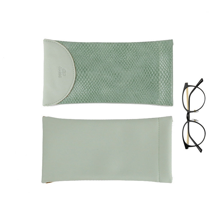 3 PCS Snake Print PU Elastic Leather Sunglasses Bag  Myopia And Presbyopic Glasses Bag