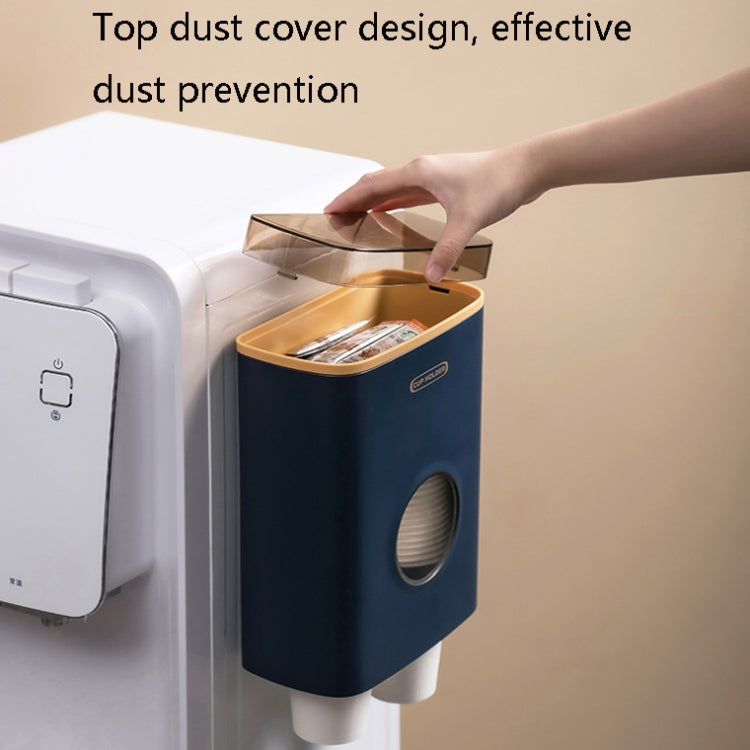 Household Free Punching Automatic Cup Remover Wall-Mounted Storage Box For Paper Cups