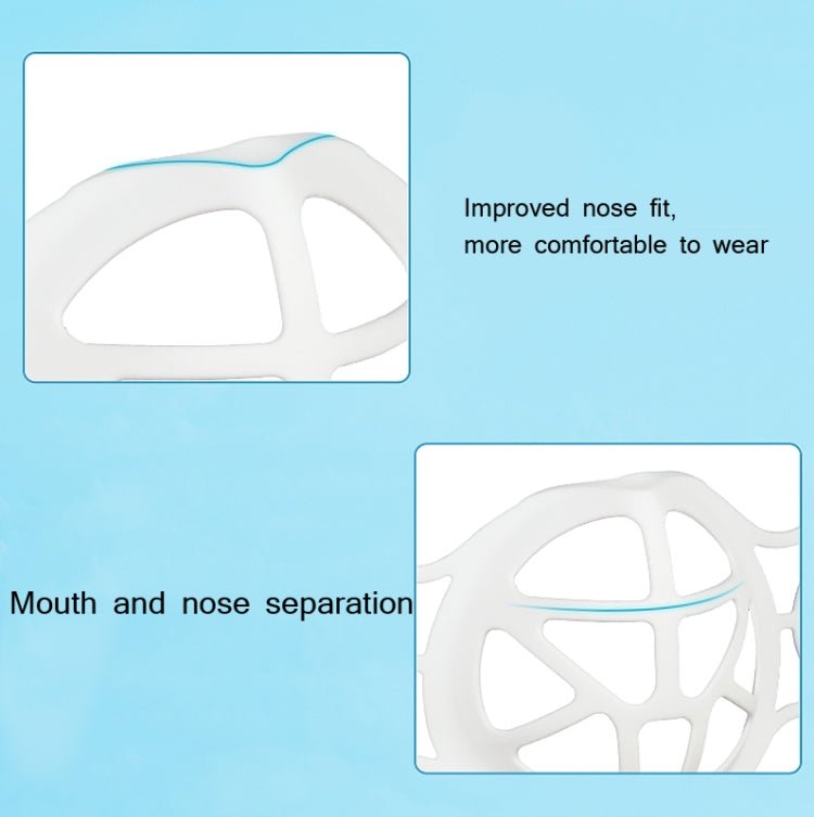 10 PCS Mask Holder Mouth And Nose Separation 3D Mask Support Frame, Specification: TPE Material
