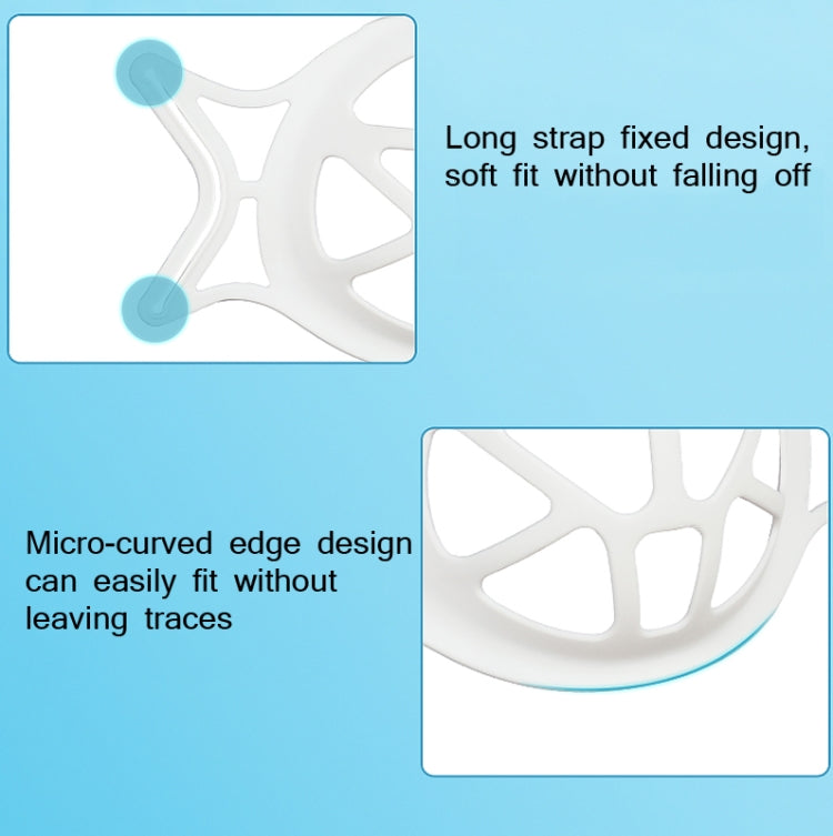 10 PCS Mask Holder Mouth And Nose Separation 3D Mask Support Frame, Specification: TPE Material
