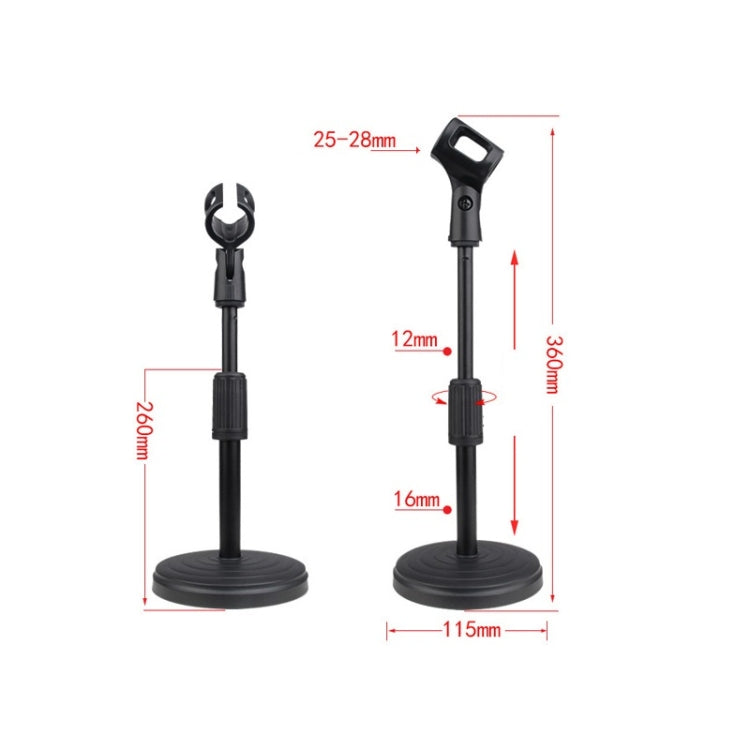 2 PCS Desktop Microphone Stand Desktop Multifunctional Live Microphone Stand  without Lifting (ZM-01)