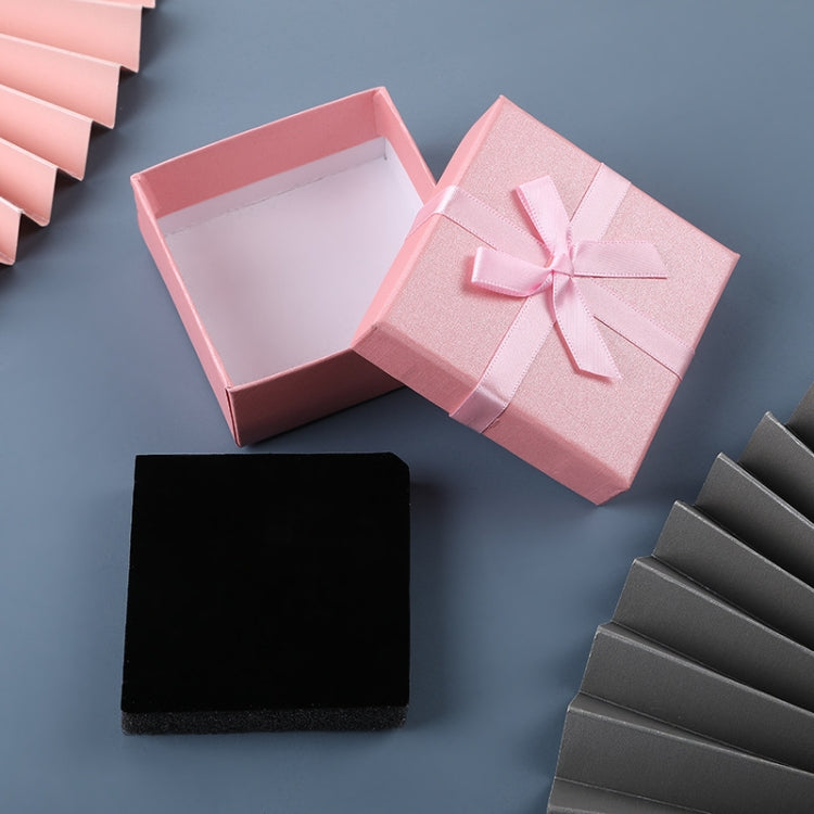 10 PCS Bowknot Jewelry Gift Box Square Jewelry Paper Packaging Box, Specification: 8x8x4.5cm