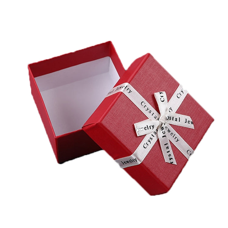 10 PCS Bowknot Jewelry Gift Box Square Jewelry Paper Packaging Box, Specification: 9x9x4cm