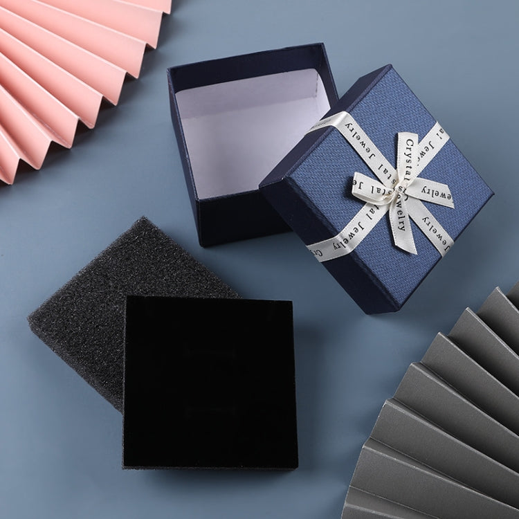 10 PCS Bowknot Jewelry Gift Box Square Jewelry Paper Packaging Box, Specification: 6.2x6.2cm