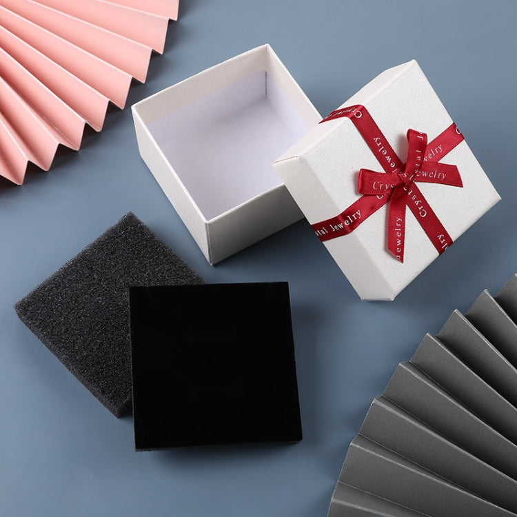 10 PCS Bowknot Jewelry Gift Box Square Jewelry Paper Packaging Box, Specification: 6.2x6.2cm