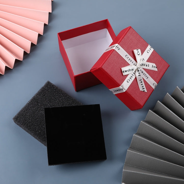 10 PCS Bowknot Jewelry Gift Box Square Jewelry Paper Packaging Box, Specification: 8x8x3.5cm