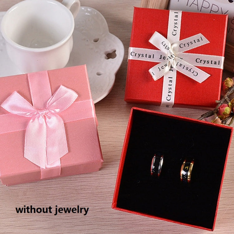 10 PCS Bowknot Jewelry Gift Box Square Jewelry Paper Packaging Box, Specification: 8x8x3.5cm