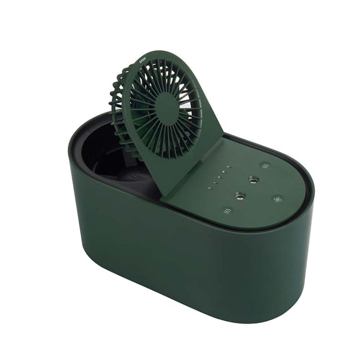 F6 Household Office Desk Double Nozzle Spray Water Cooling Fan Humidifier(Green)
