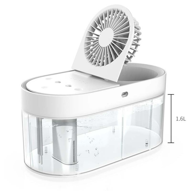 F6 Household Office Desk Double Nozzle Spray Water Cooling Fan Humidifier(Green)