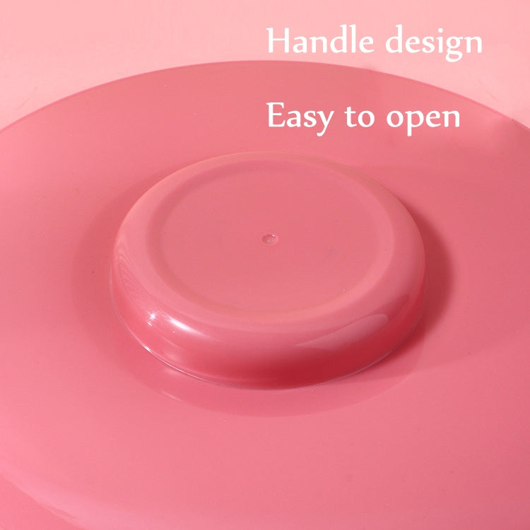 Plastic Fruit Tray With Lid Living Room Household Dried Fruit Box, Specification: One Layer (Yellow&Blue)