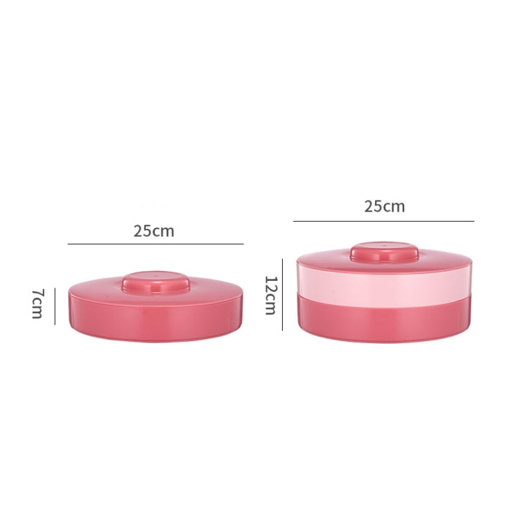 Plastic Fruit Tray With Lid Living Room Household Dried Fruit Box, Specification: Two Layer (Red Yellow&Blue)