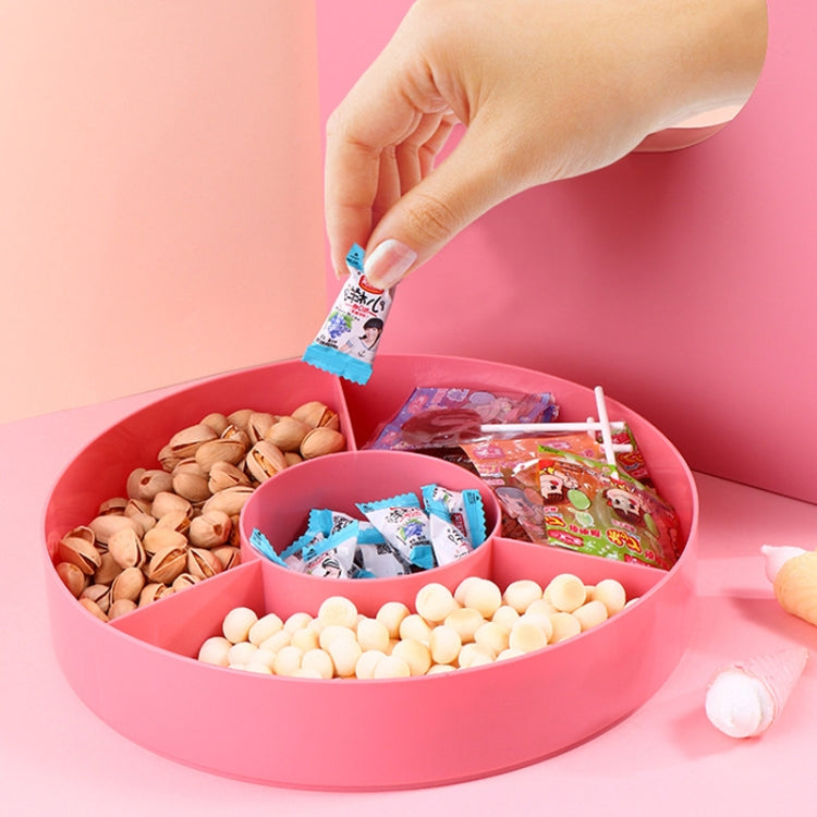 Plastic Fruit Tray With Lid Living Room Household Dried Fruit Box, Specification: Two Layer (Red Yellow&Blue)