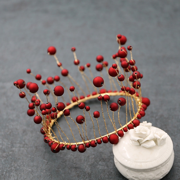 2 PCS Seaweed Tassel Pearl Crown Baking Cake Decoration