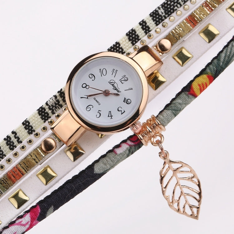Ladies Quartz Bracelet Watch with Leaf Shape Pendant