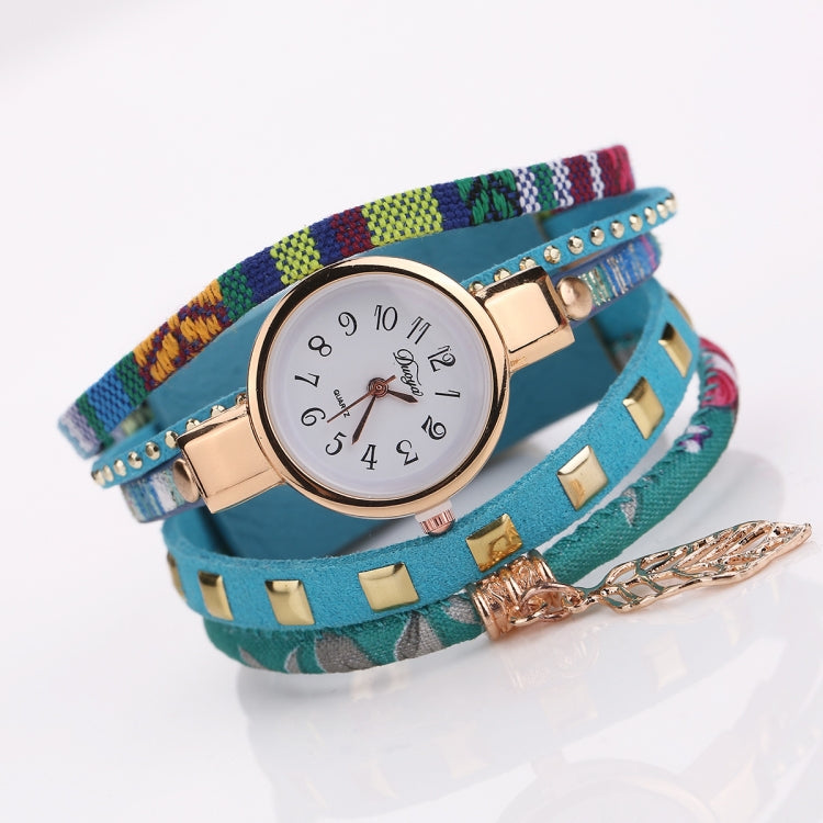 Ladies Quartz Bracelet Watch with Leaf Shape Pendant