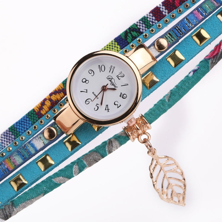 Ladies Quartz Bracelet Watch with Leaf Shape Pendant