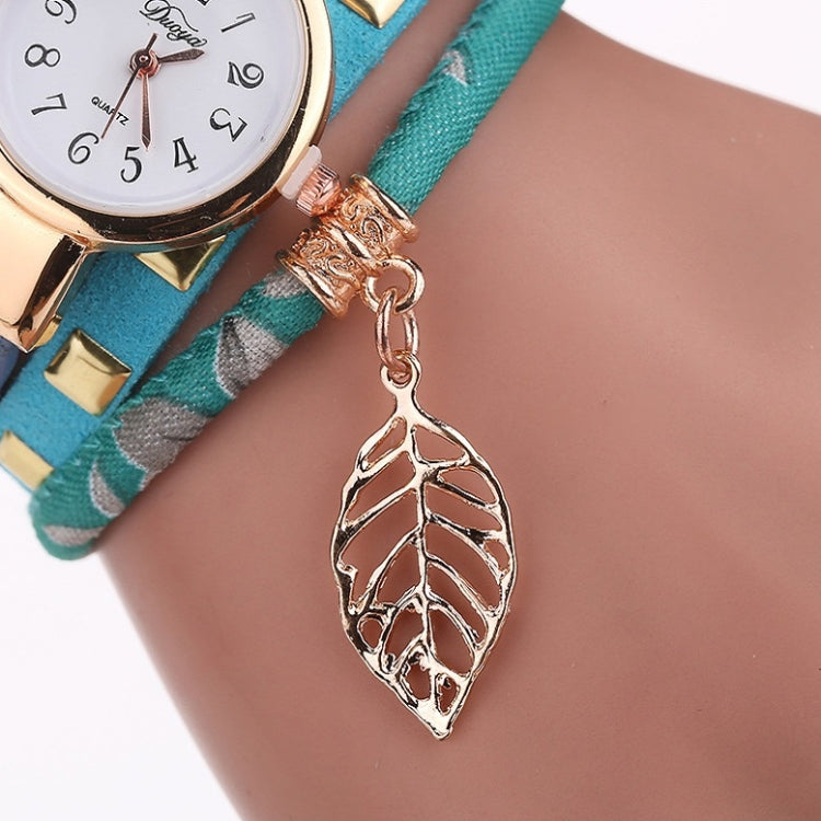 Ladies Quartz Bracelet Watch with Leaf Shape Pendant