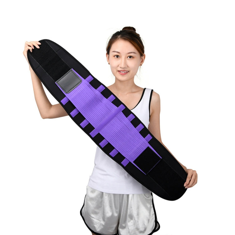 Breathable Mesh Warm Waist Belt Reinforced Steel Plate Support Sports Waist Belt, Specification: L