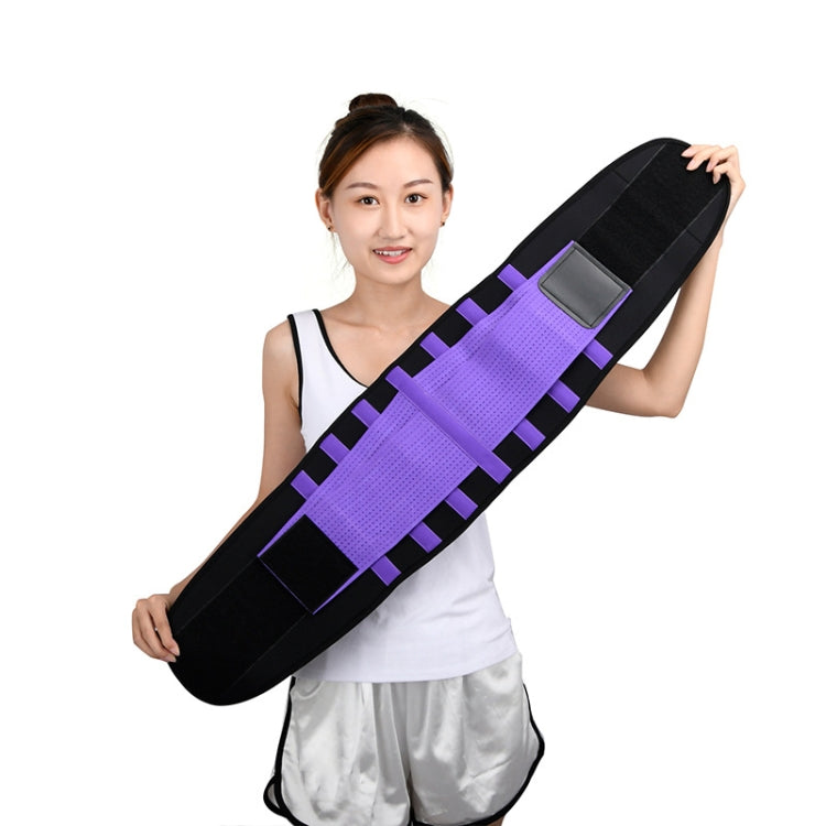 Breathable Mesh Warm Waist Belt Reinforced Steel Plate Support Sports Waist Belt, Specification: L