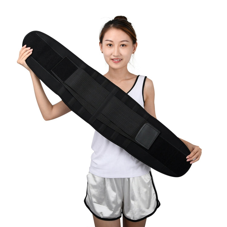 Breathable Mesh Warm Waist Belt Reinforced Steel Plate Support Sports Waist Belt, Specification: L