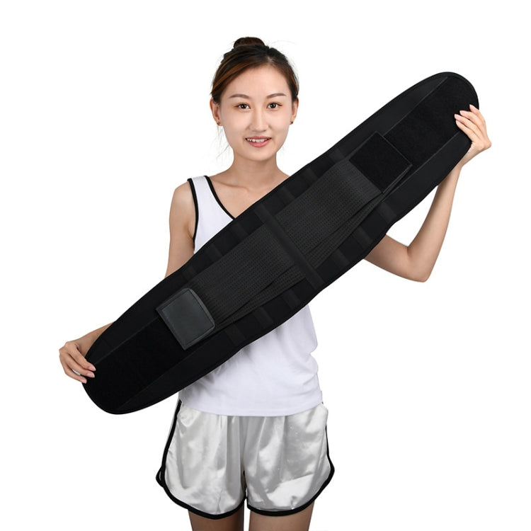 Breathable Mesh Warm Waist Belt Reinforced Steel Plate Support Sports Waist Belt, Specification: L