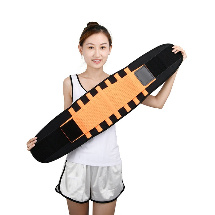 Breathable Mesh Warm Waist Belt Reinforced Steel Plate Support Sports Waist Belt, Specification: L