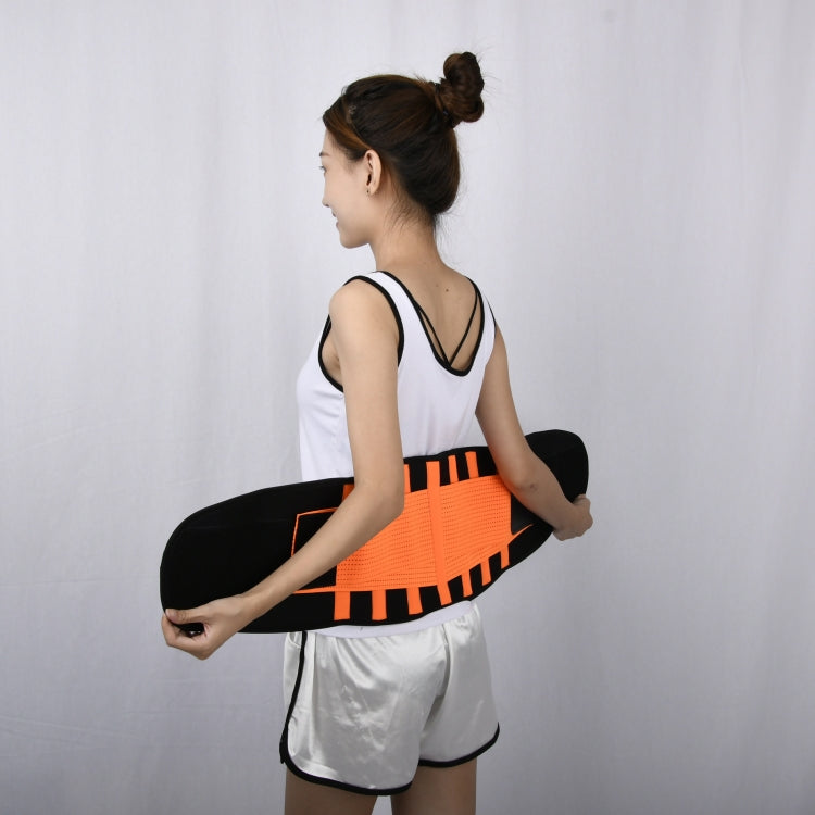 Breathable Mesh Warm Waist Belt Reinforced Steel Plate Support Sports Waist Belt, Specification: L