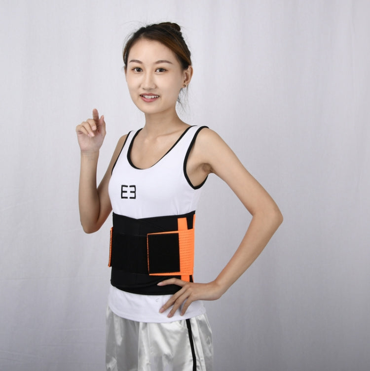 Breathable Mesh Warm Waist Belt Reinforced Steel Plate Support Sports Waist Belt, Specification: L