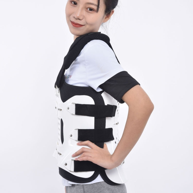 Breathable Adjustable Spine Chest And Back Fixed Brace Plastic Polymer Brace,Style: Strap