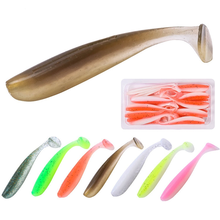 5 Set Simulated Fishing Lures Two-Color T-Tail Soft Lures Bionic Sea Fishing Lures, Colour: 1