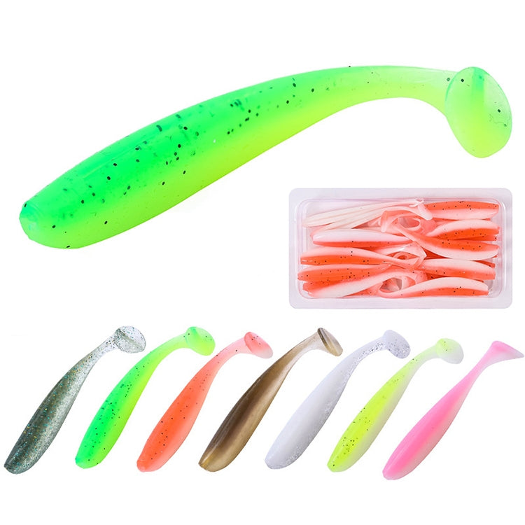 5 Set Simulated Fishing Lures Two-Color T-Tail Soft Lures Bionic Sea Fishing Lures, Colour: 3
