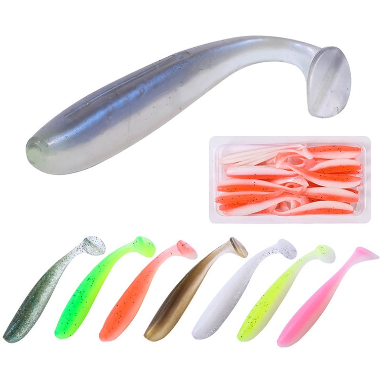 5 Set Simulated Fishing Lures Two-Color T-Tail Soft Lures Bionic Sea Fishing Lures, Colour: 4