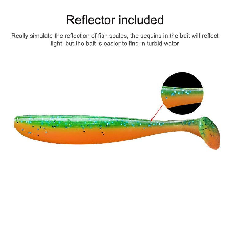 5 Set Simulated Fishing Lures Two-Color T-Tail Soft Lures Bionic Sea Fishing Lures, Colour: 6