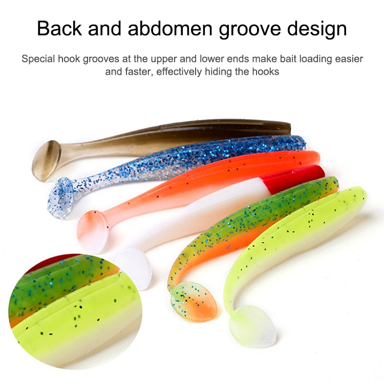 5 Set Simulated Fishing Lures Two-Color T-Tail Soft Lures Bionic Sea Fishing Lures, Colour: 6
