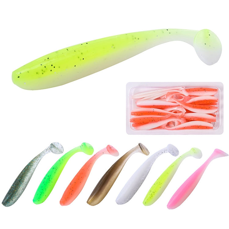 5 Set Simulated Fishing Lures Two-Color T-Tail Soft Lures Bionic Sea Fishing Lures, Colour: 7