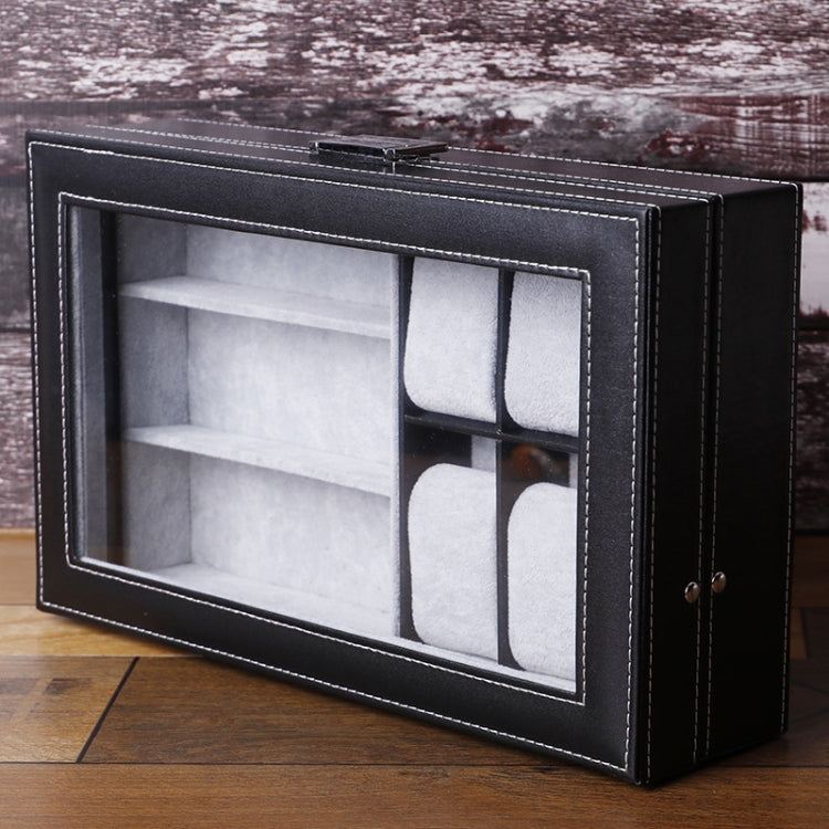 6 + 3 Digits PU Leather Watch Box Sunglasses Box
