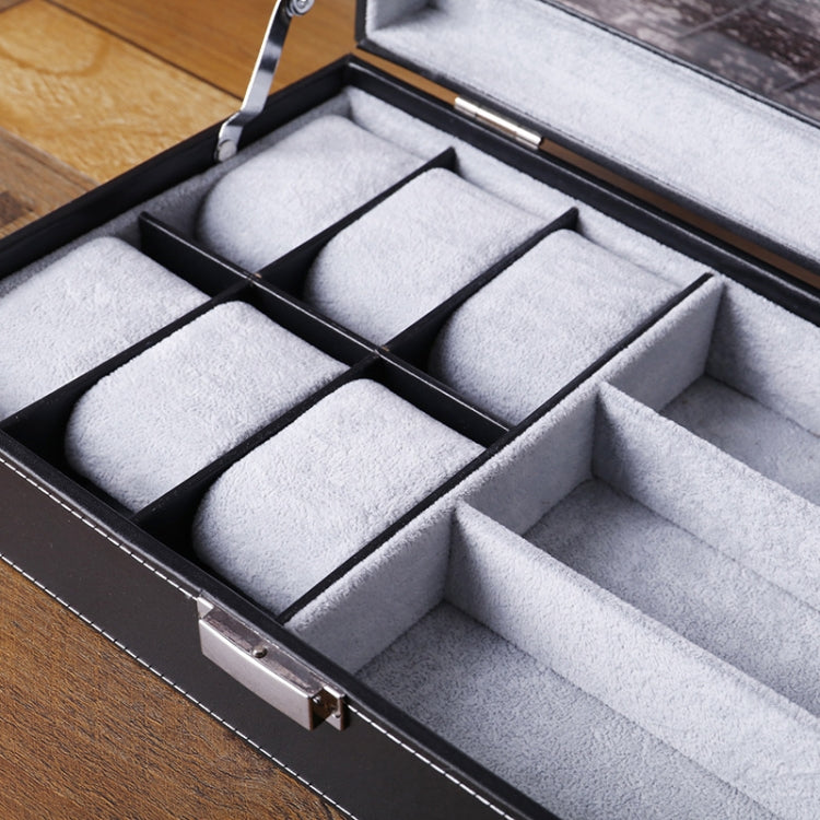 6 + 3 Digits PU Leather Watch Box Sunglasses Box